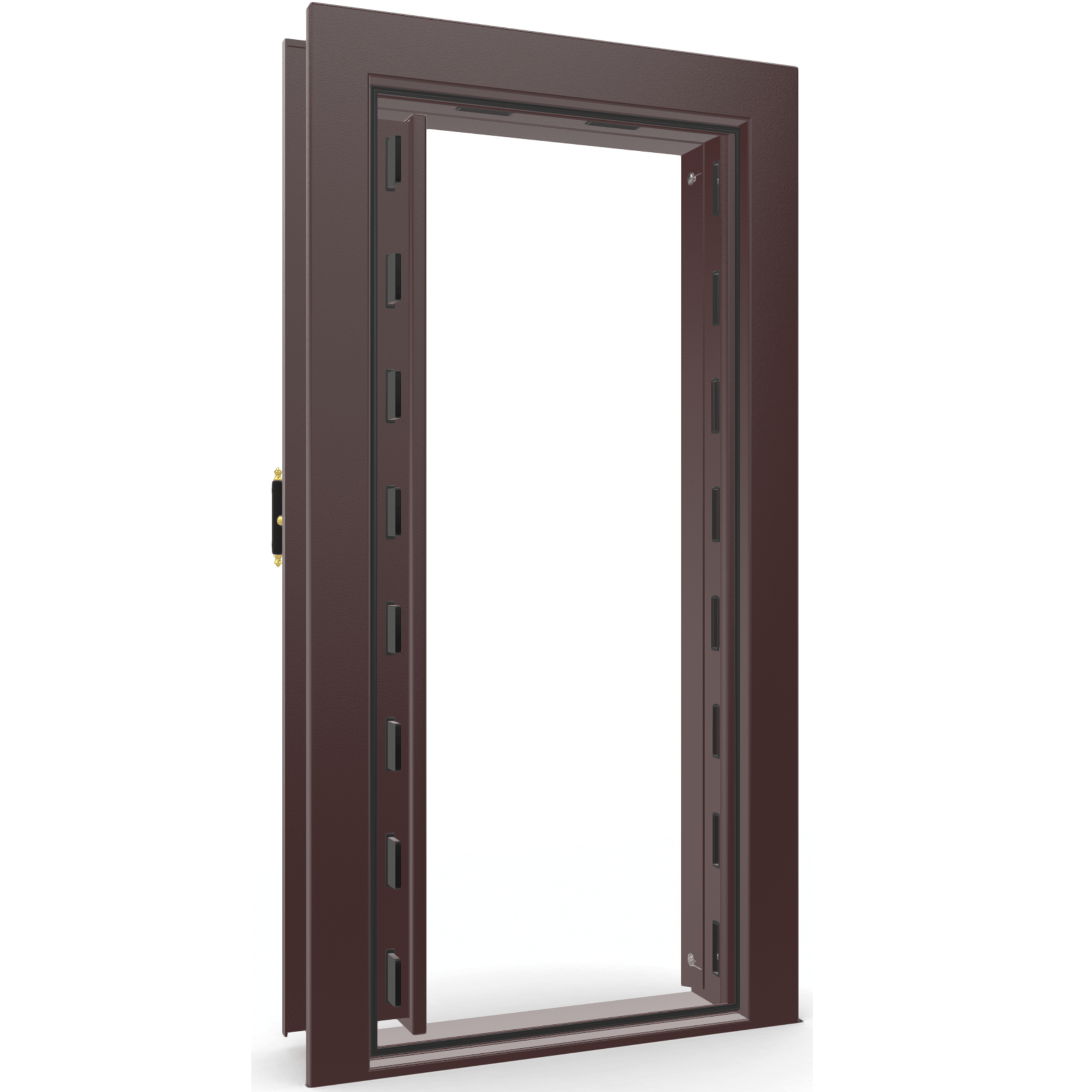 Vault Door Series | In-Swing | Left Hinge | Burgundy Marble | Electronic Lock - open