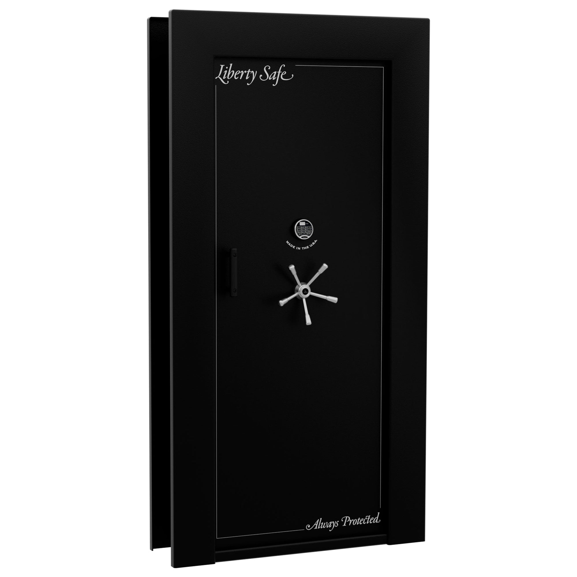 Vault Door Series | In-Swing | Right Hinge | Black Textured | Electronic
Lock - Closed