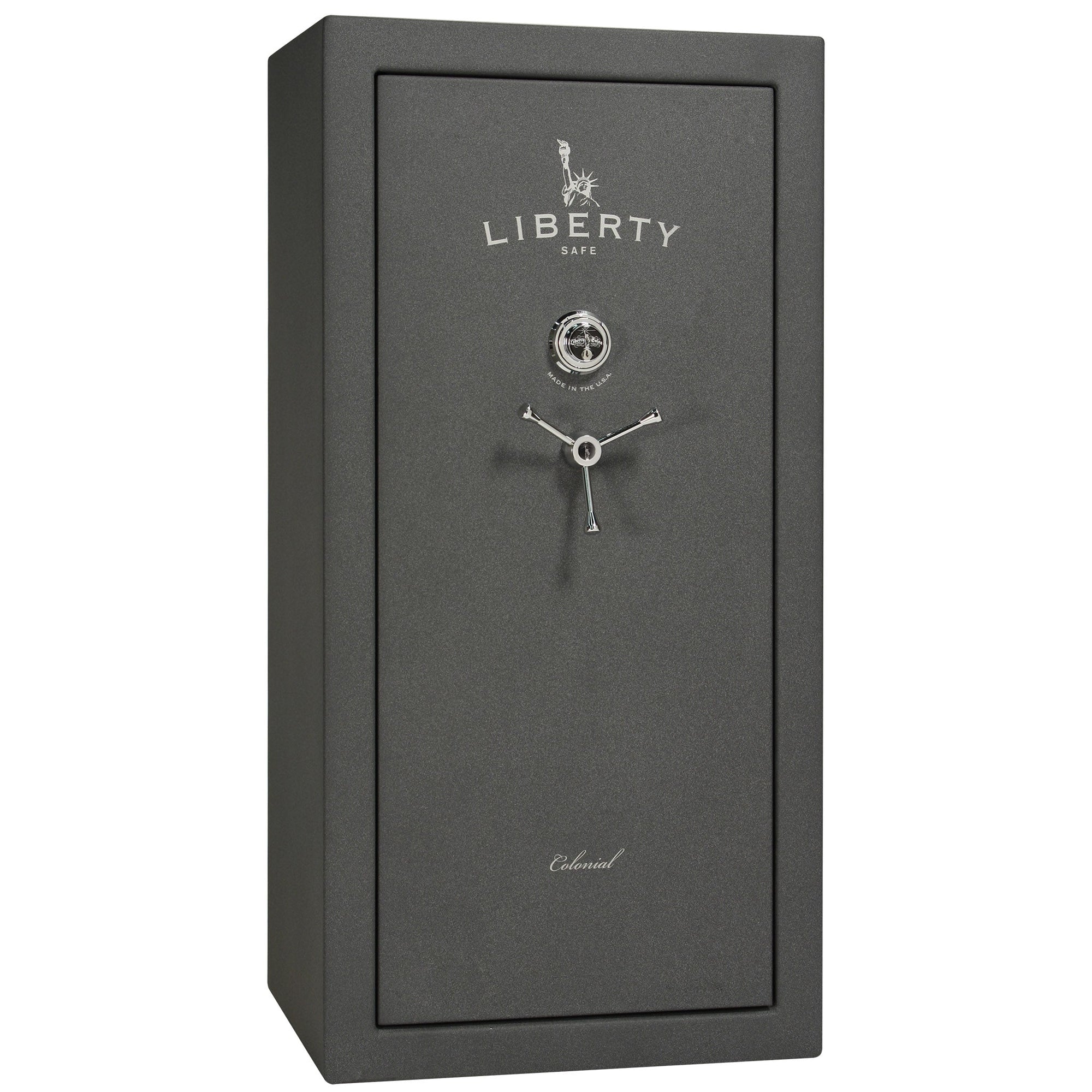 Colonial Series | Level 4 Security | 75 Minute Fire Protection | 23 PRO FLEX | DIMENSIONS: 60.5"(H) X 30"(W) X 22"(D*) | Granite Textured | Mechanical Lock - Closed