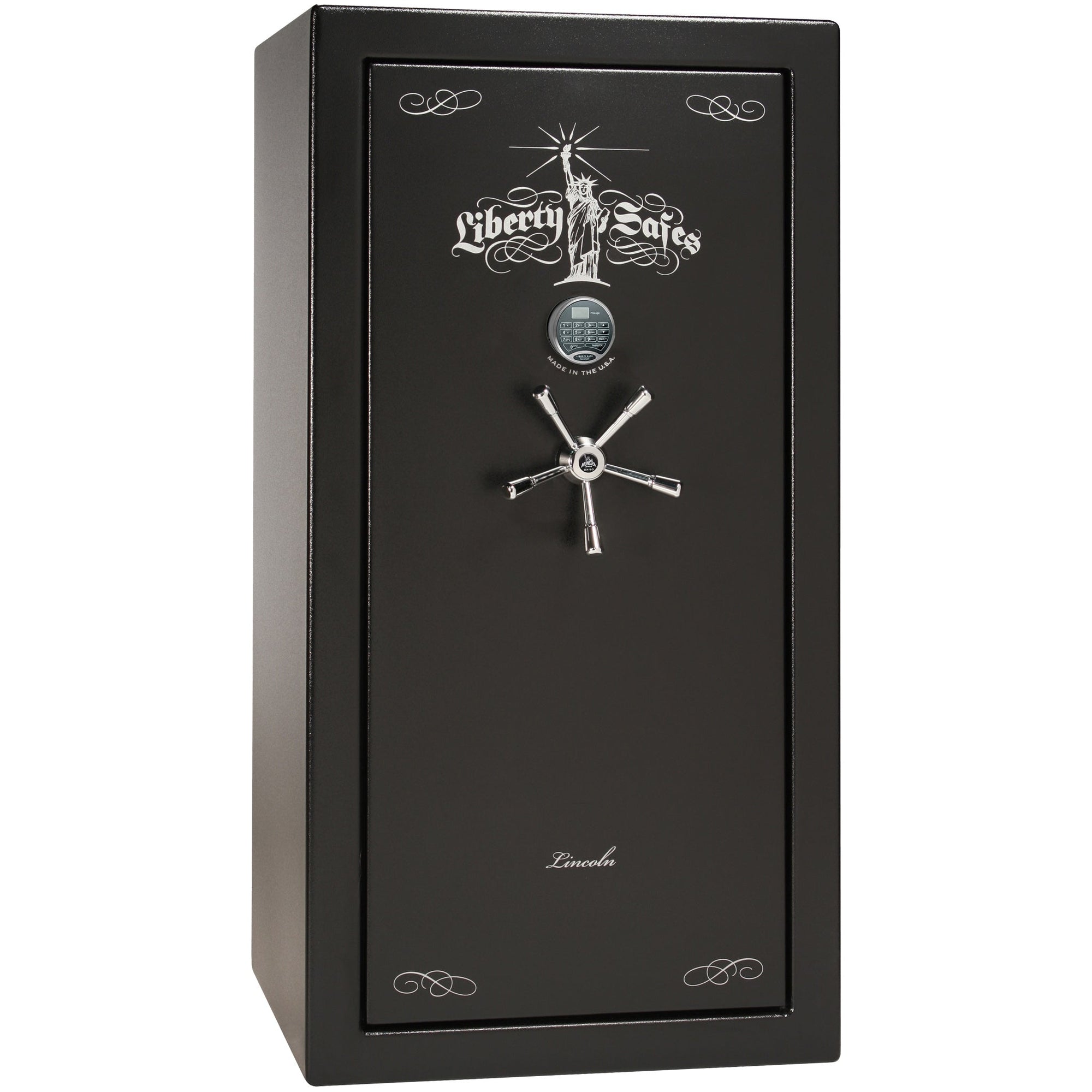 Lincoln Series | Level 7 Security | 2 Hour Fire Protection | 25 | Dimensions: 60.5”(H) x 30”(W) x 24”(D*) | Textured Black | Electronic Lock - Closed