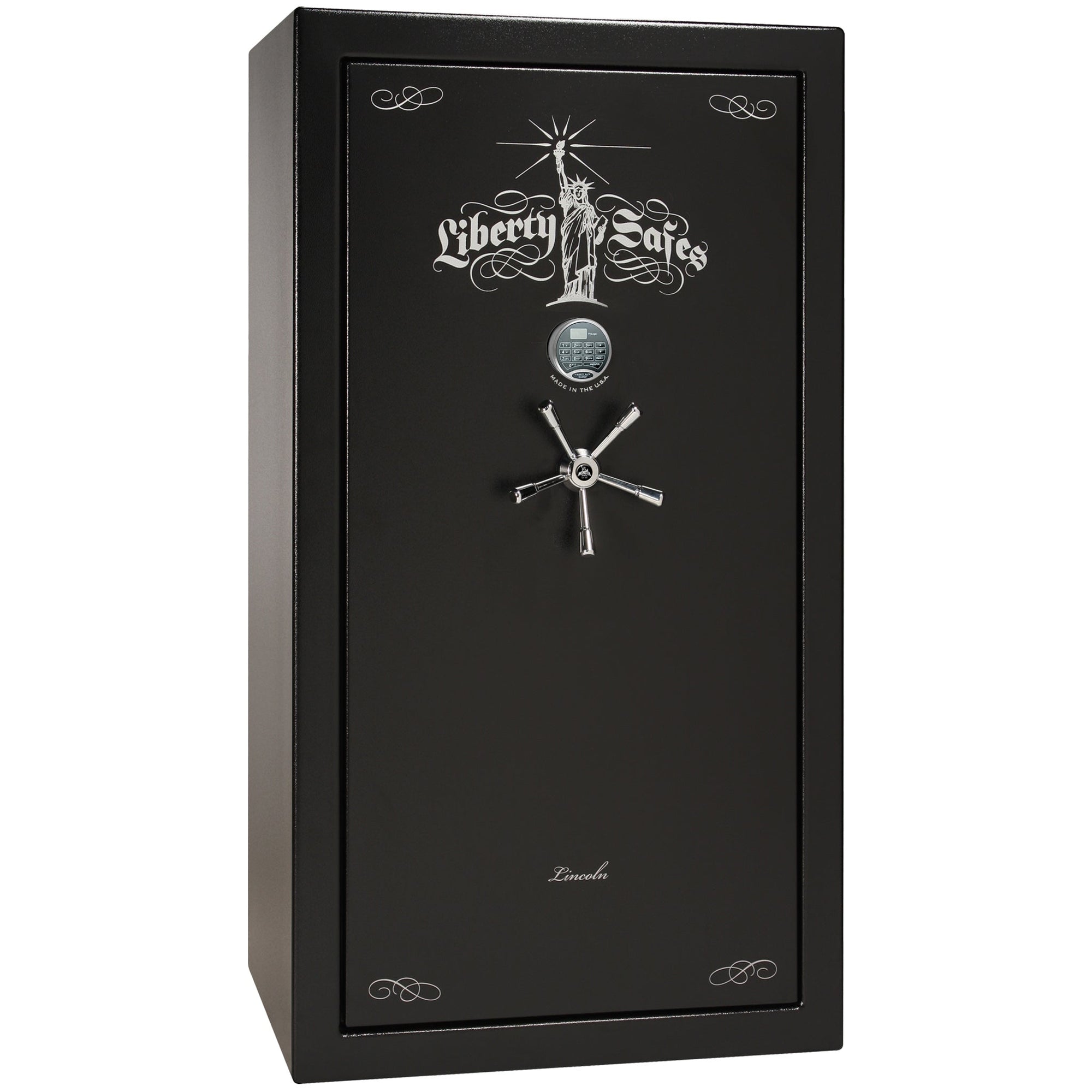 Lincoln Series | Level 7 Security | 2 Hour Fire Protection | 40 | Dimensions: 66.5"(H) x 36"(W) x 27.5”(D*) | Textured Black | Electronic Lock - Closed