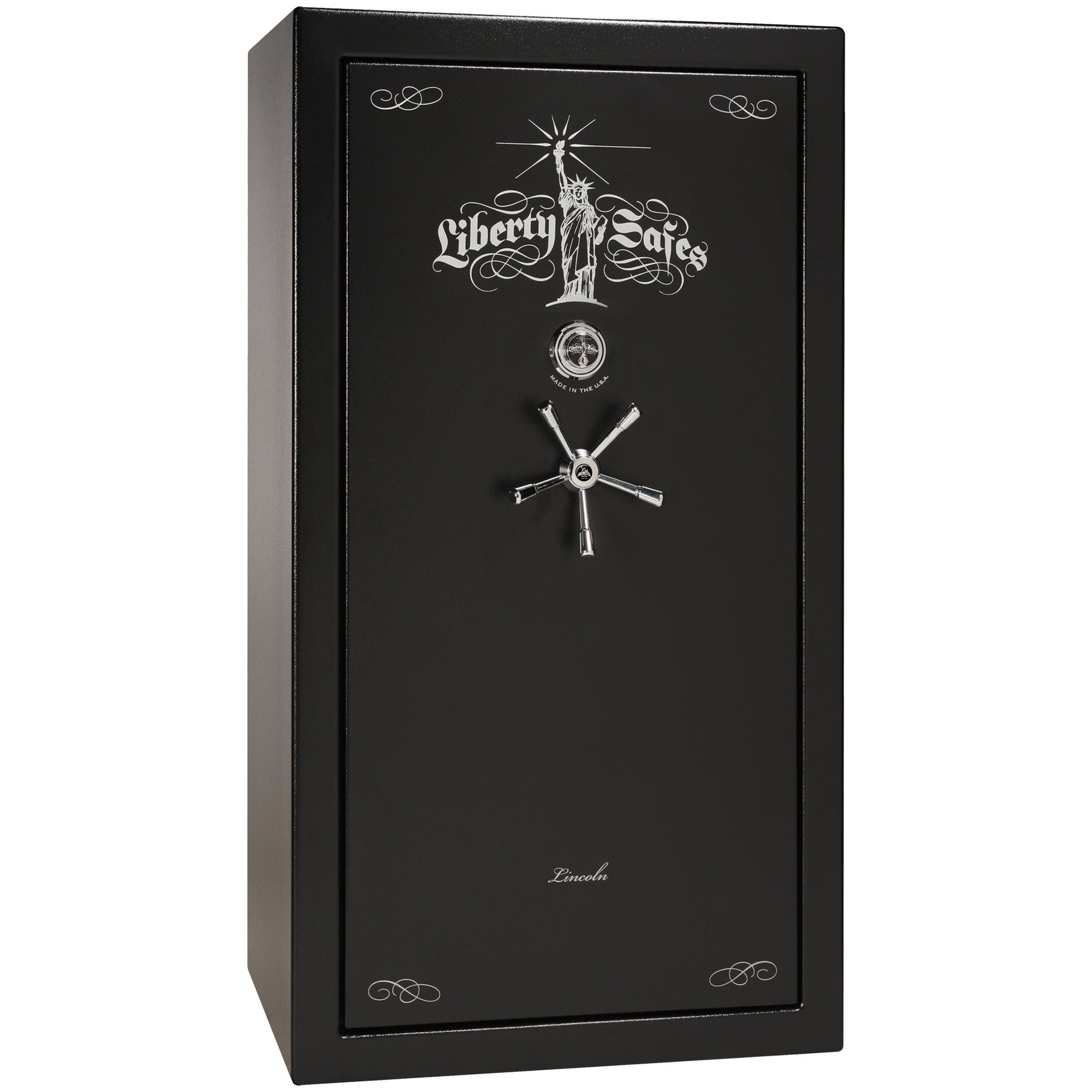 Lincoln Series | Level 7 Security | 2 Hour Fire Protection | 40 | Dimensions: 66.5"(H) x 36"(W) x 27.5”(D*) | Textured Black | Mechanical Lock - Closed